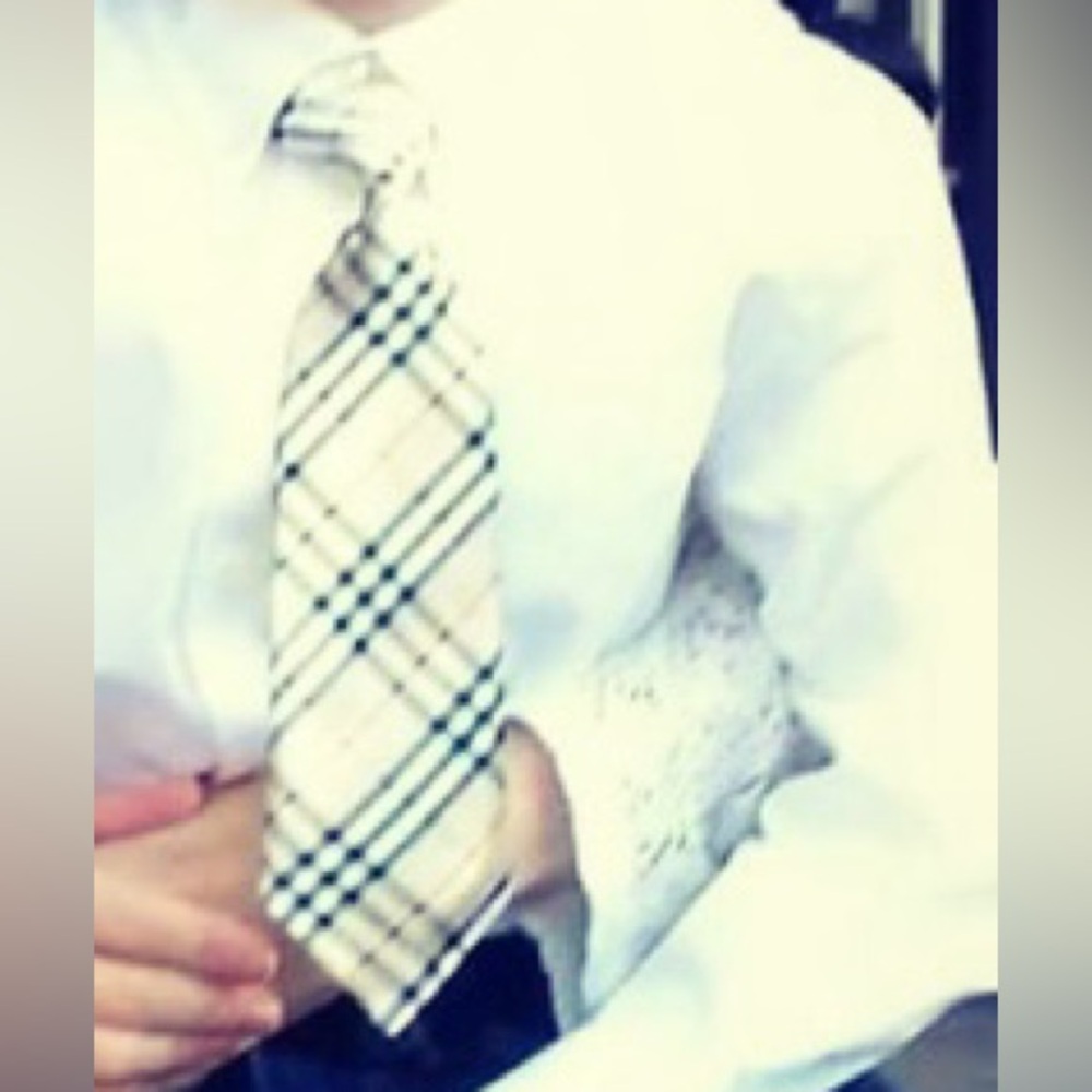 Child’s Check Pattern Pre-tied Easy Wear Neck Tie